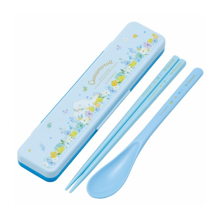 サンリオ sanrio シナモロール パステル水彩花柄 箸 スプーン コンビセット カチカチ鳴らない CCS3SA ..