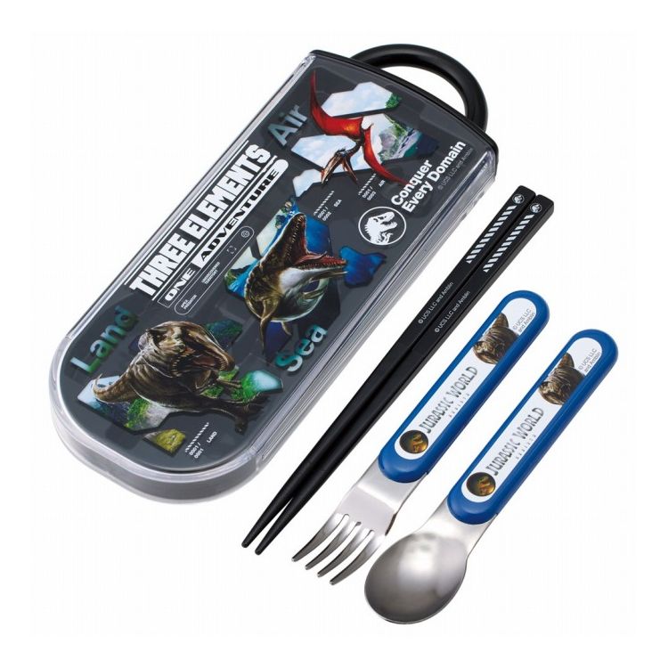 ジュラシックワールド リバース 子供用 トリオセット 箸 スプーン フォーク TACC2 子供 キャラクター ..