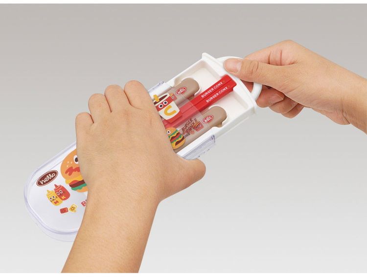 バーガーコンクス HELLO 子供用 トリオセット 箸 スプーン フォーク TACC2 子供 キャラクター スケーター skater — vista 3