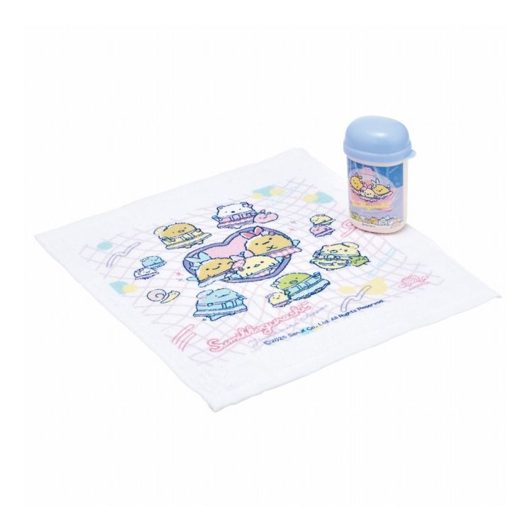 Towels, Handkerchieves - すみっコぐらし 夢みるしっぽず おしぼり ケースセット 子供 おてふき OA4 キャラクター スケーター skater