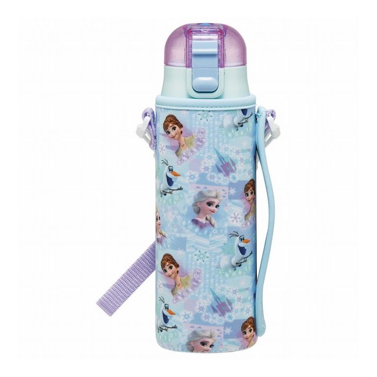 Rakuten - ディズニー disny アナと雪の女王 2026 水筒 直飲み ワンタッチ ステンレス 水筒カバー付き 保冷 約 500ml KSDC4 キャラクター スケーター skater【送料無料】