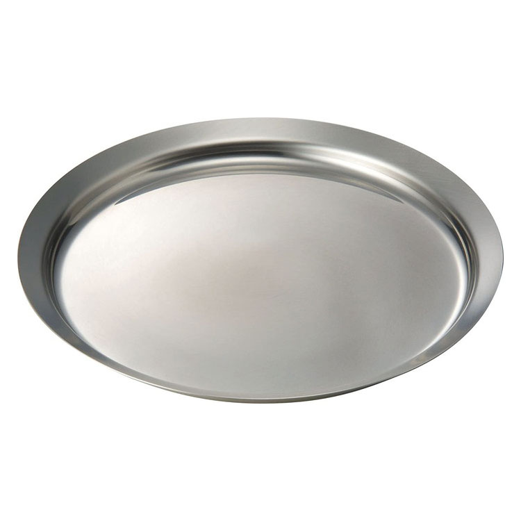 ラバーゼ 日本製 ステンレスプレート 中 21cm 丸型 食洗機対応 浅型バット ステンレストレー 蓋 ふた ..