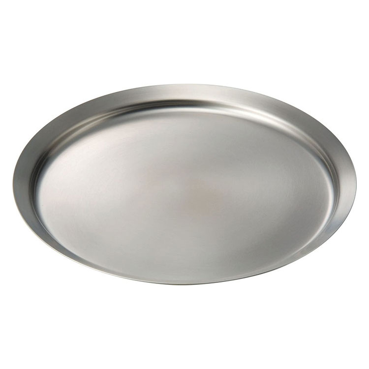 ラバーゼ 日本製 ステンレスプレート 大 27cm 丸型 食洗機対応 浅型バット ステンレストレー 蓋 ふた ..