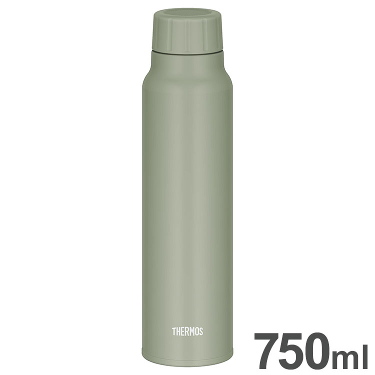 THERMOS サーモス 水筒 保冷炭酸飲料ボトル 750ml 0.75L FJK-750 KKI カーキ 炭酸ボトル アウトドア レジャー キャンプ 遠足【送料無料】
