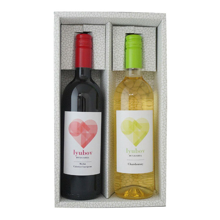 魅惑のブルガリアワイン リュボフ 赤白セット ギフト プレゼント 贈り物 贈答用 ワイン ワインセット 2本 赤白 紅白 ブルガリア wine 赤ワイン 白ワイン ハート ラベル 750ml(代引不可)【送料無料】 rcmdki-10413720 リコメン堂キッチン館 サンプル画像2