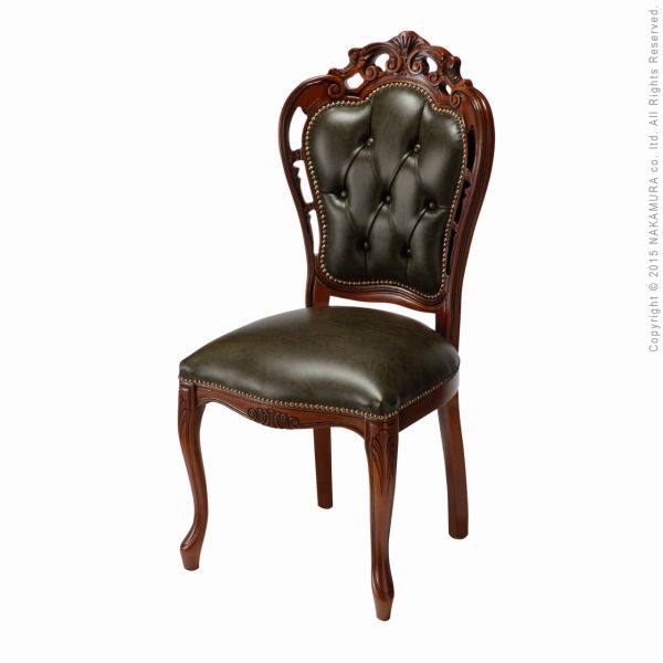 イタリア製 ヴェローナ クラシック ダイニング 5点セット 五点セット ダイニングテーブル 幅135 革張り ダイニングチェア 四脚 おしゃれ(代引不可)【送料無料】 [3]