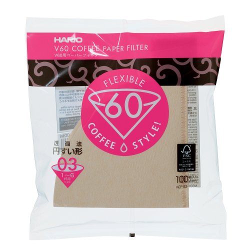 HARIO(ハリオ) V60用ペーパーフィルター 01M 1-6杯用 100枚入り VCF-03-100M