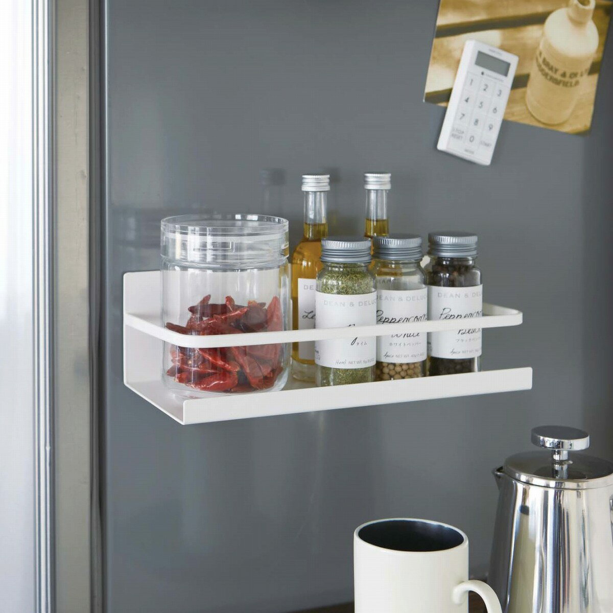 山崎実業 マグネットスパイスラック プレート ホワイト【送料無料】