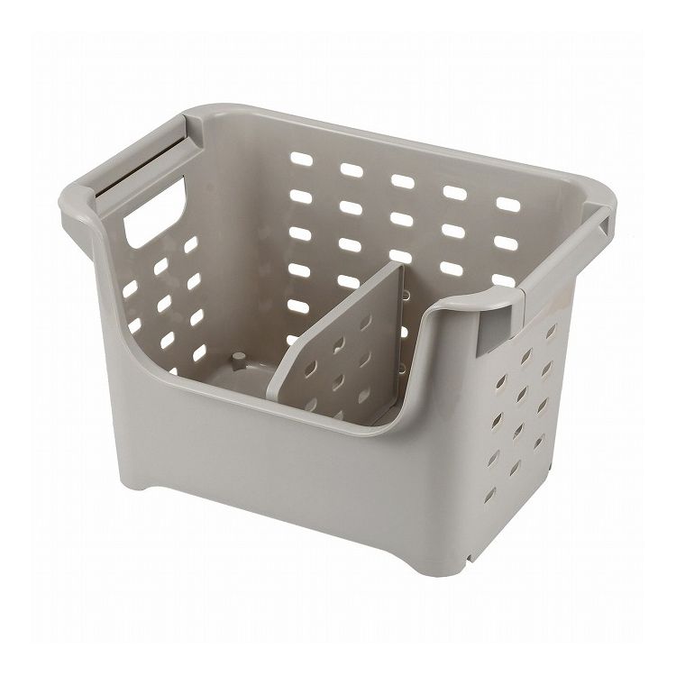 Slim Kitchen Racks - 日本製 積み重ね ストッカー 仕切り付 ワームグレー LD-246 Style Storage(代引不可)【送料無料】