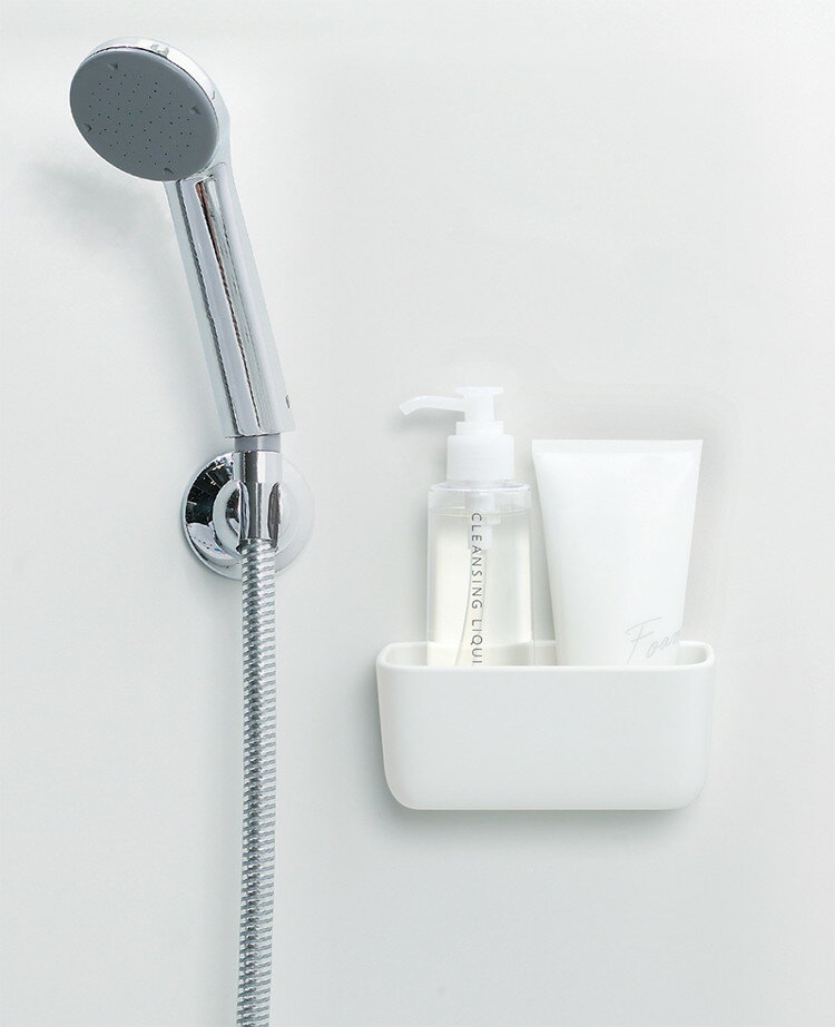 リコメン堂キッチン館のマーナ 日本製 マグネット浴室小物入れ W ホワイト W618W 壁面 磁石 マグネット 小物入れ MARNA かわいい おしゃれ｜アングル2