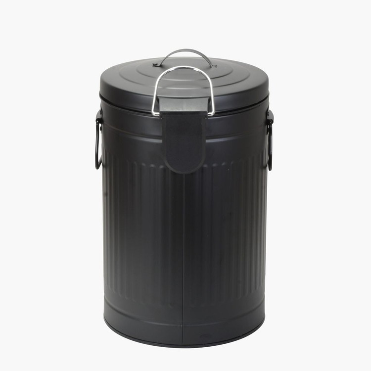 ベストコ ゴミ箱 ふた付き 12L ペダル式 静音設計 丸型 ブラック NQ-0196 Boite トラッシュカン【送料無料】 [2]