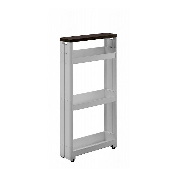 不動技研 スマートワゴンFit WT45 4段 幅12.5cm グレー F-2540【送料無料】