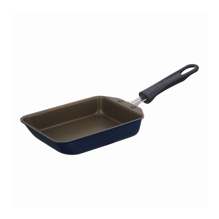 デュラブル 玉子焼きフライパン ネイビー THERMOS 卵焼き器 ガス火専用 軽量 焦げ付きにくいKFI013E(代引不可)【送料無料】