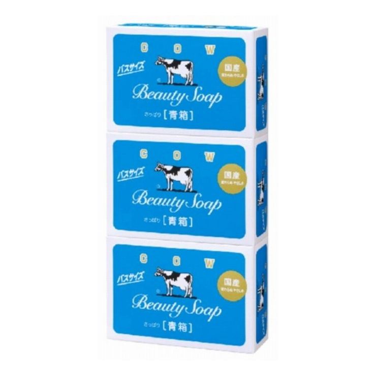 【3個セット】 牛乳石鹸 カウブランド青箱バスサイズ3コP(130g)【送料無料】