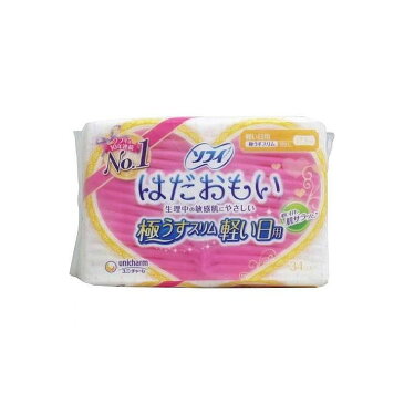 【3個セット】 ユニ・チャーム ソフィ はだおもい 極うすスリム175羽なし 34枚【送料無料】