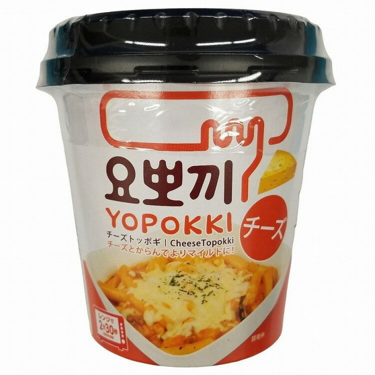 【商品説明】電子レンジで簡単調理、本場韓国屋台の定番の味をご家庭で手軽に味わえ、持ち歩きやすく便利なので、小腹すいた時、おやつにも最適。深い味わいのチーズ味です。【商品区分】食品【保存方法】常温【原材料(アレルギー表記含む)】【トッポギ餅】米(アメリカ産)、食塩／pH調整剤、酒精【ソース】ホエイパウダー、砂糖、チーズパウダー、植物油脂、水飴、乳糖、唐辛子粉、食塩、でん粉、玉ねぎ、脱脂粉乳、粉末しょうゆ(小麦・大豆を含む）、にんじん、ぶどう糖、にんにく、パセリフレーク、デキストリン、たんぱく加水分解物／乳化剤、カゼインNa（乳由来）、調味料（アミノ酸等）、pH調整剤、着色料（パプリカ色素、カロチン、コチニール、アカキャベツ、クチナシ）、酸化防止剤（ビタミンE）、増粘剤（セルロース）、香辛料抽出物【メーカー名】ヘテパシフィック（株）【生産国・加工国】大韓民国【賞味期限】300日※賞味期限は出荷元の規定により半分以上残っている商品のみ出荷致します。【内容量】120g※メーカーの都合により予告なくパッケージが変更となる場合がございます。予めご了承ください。【代引きについて】こちらの商品は、代引きでの出荷は受け付けておりません。【送料について】沖縄、離島は送料を頂きます。