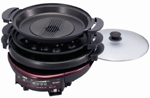 TIGER タイガー グリル鍋 CQD-A120-TB ボルドーブラウン 鉄板 たこやき【送料無料】