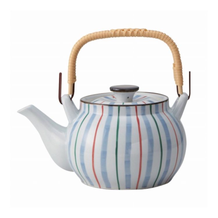 丸利玉樹利喜蔵商店 土瓶急須 990ml 6号 三色十草 茶こし付き おしゃれ かわいい ...