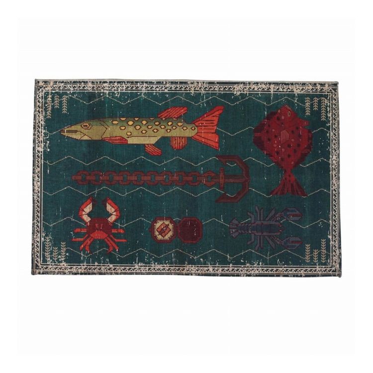 樂天商城 - DULTON ダルトン 玄関マット 室内 50×80cm マット FISH かわいい おしゃれ アメリカン(代引不可)