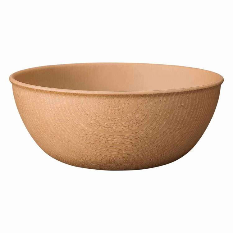 Rakuten - 日本製 食洗機対応 ボウル 19.5cm サラダボウル Nhhome 木目調 プラスチック ナチュラル(代引不可)