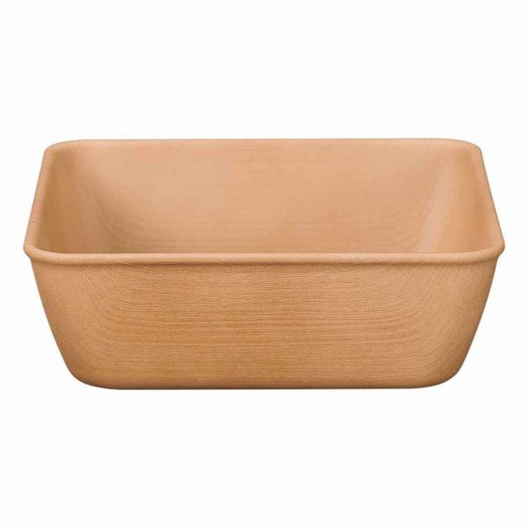 日本製 食洗機対応 ボウル 18cm L スクエア Nhhome 木目調 プラスチック ナチュラル(代引不可)