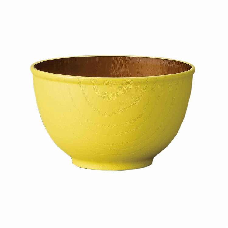 樂天商城 - 日本製 食洗機対応 ボウル 12.5cm M 木目調 isso ecco イエロー(代引不可)