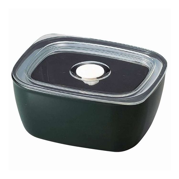 日本製 保存容器 450ml さっと洗える保存容器 M 450 ダークグリーン たつみや(代引不可)