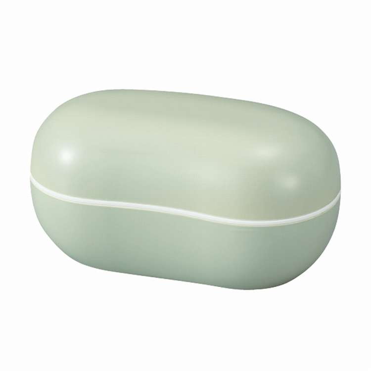 日本製 弁当箱 1段 360ml さっと洗えるお弁当箱 ビーンズ ピスタチオ たつみや(代引不可)