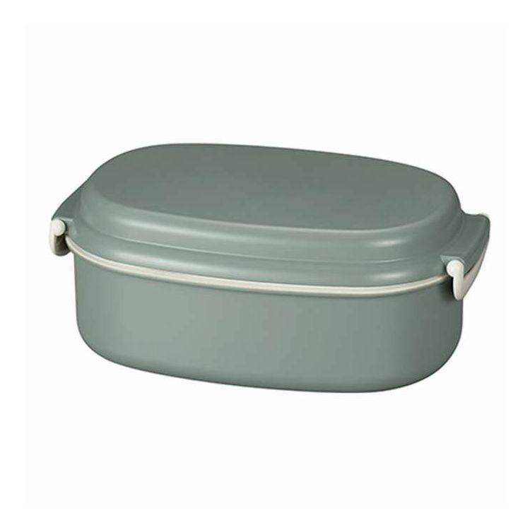 日本製 弁当箱 さっと洗えるお弁当箱 プレミアム 730ml 2WAY 2段 カーキグリーン たつみや(代引不可)【送料無料】