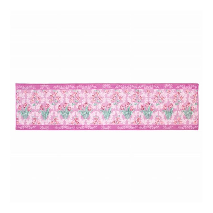 樂天商城 - 日本製 キッチンマット 花柄 ロイヤルコレクション アーツ 45×180cm ピンク オカ(代引不可)【送料無料】