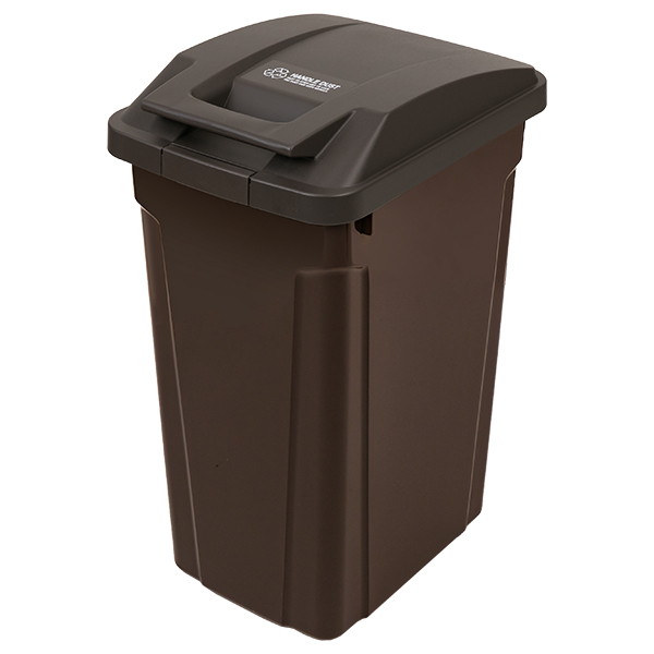 Rakuten - ゴミ箱 45L 屋外 分別 ふた付き ハンドルロック ブラウン(代引不可)【送料無料】