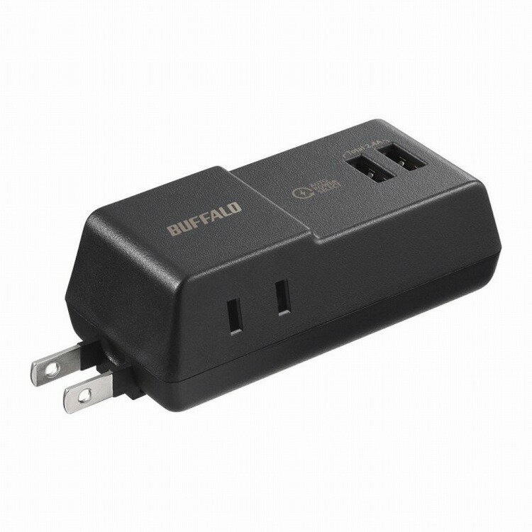 BUFFALO 󥻥դACŴ USBx2 2.4A ֥å BMPA24TP2BK(Բ)