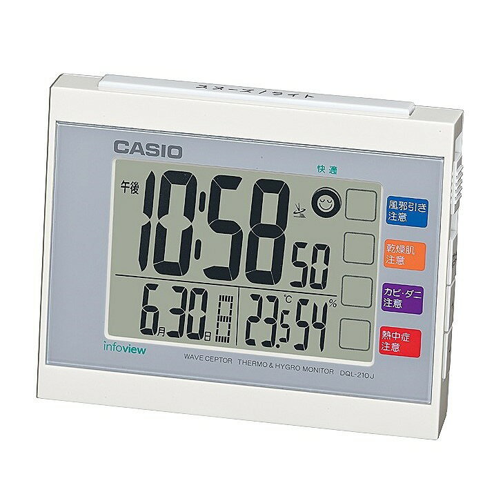 カシオ計算機 カシオ/生活環境お知らせデジタルクロック/置時計 DQL-210J-7JF(代引不可)【送料無料】
