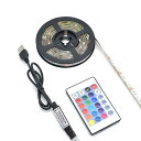日本トラストテクノロジー USBテープライトLED 2m RGB リモコン付き TPLED2M-RGBR(代引不可)【送料無料】