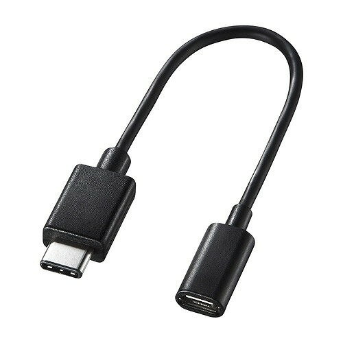 掠ץ饤 Type C USB2.0microBѴץ֥ 0.1m ֥å AD-USB25CMCB(Բ)