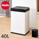 Hailo ハイロ ゴミ箱 ごみ箱 ダストボックス ニュービッグボックス40L 40リットル 白 ホワイト 屋外 スリム ふた付き キッチン おしゃれ スタイリッシュ 角型 大容量 スチール ドイツ製(代引不可)【送料無料】(3)