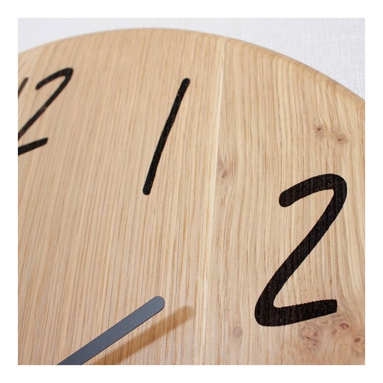 Latree(ラトレ) TIMEシリーズ 無垢のウォールクロック 宙 moji 掛時計 天然木 無垢 木製 高級感 飛騨家具 株式会社HIDAKAGU【送料無料】 [2]