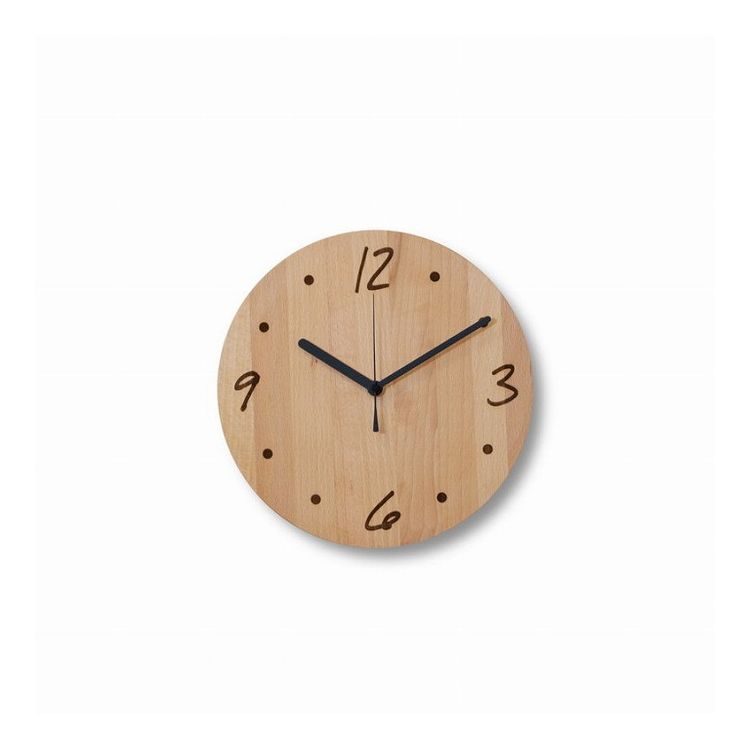 Latree(ラトレ) TIMEシリーズ 無垢のウォールクロック 丸 moji ビーチ材 高級感 飛騨家具 株式会社HIDAKAGU【送料無料】 [3]