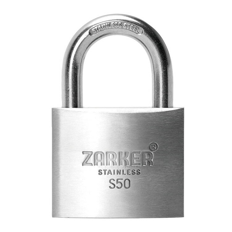 ZARKER ザーカー ステンレススチール製防錆南京錠 コンテナ倉庫 倉庫 外部車両など天候の悪い場所に最適 S50(代引不可)【送料無料】