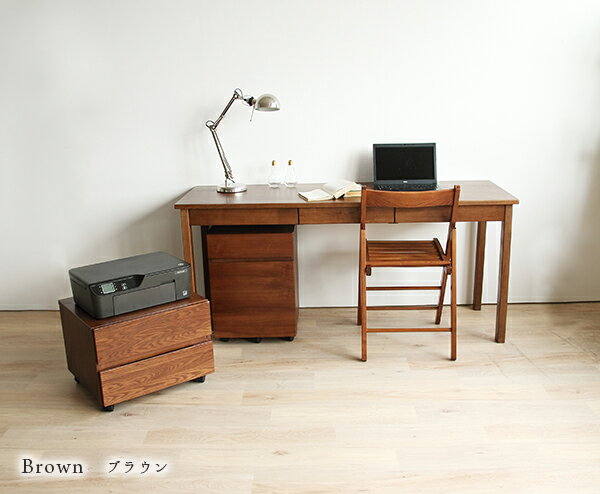 タモ天然木無垢 北欧調引出し付デスク 幅125cm 省スペースタイプ!大人用 パソコンデスク 配線すっきり 勉強机 PCデスク(代引不可)【送料無料】