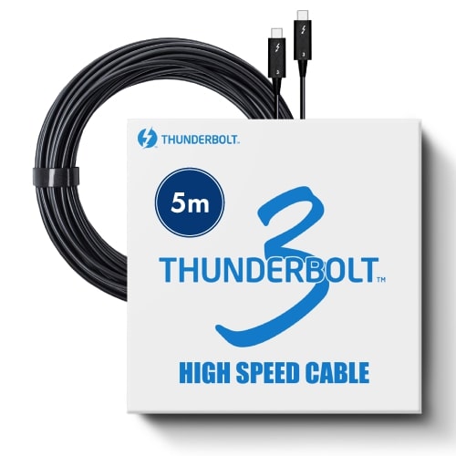 Pasidal パシダル Thunderbolt3 Active Optical Cable 5m TBT3005-F40 インテル認証品 光ファイバー US..