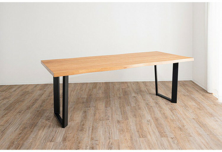 ダイニングセット 7点セットD スクエア/4本脚テーブル(大) チェア6脚 木製 スチール オーク 厚い 耐久性 おしゃれ 耳付き シンプル ナチュラル ステッチ リビング ダイニングテーブル 食卓 椅子(代引不可)【送料無料】 [3]