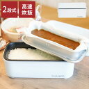 炊飯器 一人暮らし 一合 1合 0.5合 半合 一人用 弁当箱 ひとり 小型 コンパクト お米もおかずもこれ一台 2段式超高速弁当箱炊飯器 RCKDBLSWH【...