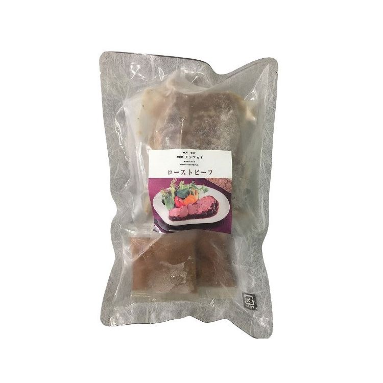 【商品特徴】大正十二年創業の神戸の老舗洋食店「伊藤グリル」の姉妹店「アシエット」。塩、胡椒のみの味付けで、じっくり低温で調理したローストビーフは、肉の旨みを逃がさずしっとりジューシーな食感。デミグラスソースをベースにしたアシエットオリジナルソースでお楽しみください。【商品区分】食品【保存方法】冷凍【原材料(アレルギー表記含む)】牛肉(オーストラリア)、植物油 脂、食塩、香辛料/pH調整剤、酸化防止剤(ビタミンC)、【ソース】デミグラスソ ース(国内製造)(野菜・果実(玉ねぎ、人参、セロリ、りんご、にんにく)、ソテーオニ オン、ワイン、トマトペースト、牛肉、牛脂、ビーフエキス、小麦粉、玉ねぎ加工品、乳等 を主要原料とする食品、食塩、酵母エキス、たん白加水分解物、香辛料)、ソテーオニオン、 ワイン、はちみつ、トマトペースト、インスタントコーヒー、食塩/カラメル色素、増粘剤 (加工デンプン)、香料、(一部に乳成分・小麦・牛肉・大豆・鶏肉・豚肉・りんご・ゼラ チンを含む)【メーカー名】（株）サンリッチ【生産国・加工国】日本【賞味（消費）期限】出荷日より30日【内容量】ローストビーフ400g×1、デミグラスソース30g×2【代引きについて】こちらの商品は、代引きでの出荷は受け付けておりません。【送料について】北海道、沖縄、離島は送料を頂きます。