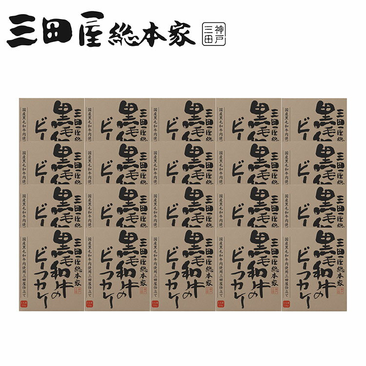 三田屋総本家 黒毛和牛のビーフカレー 20食 ビーフカレー グルメ ごちそう お取り寄せ食品 ギフト プレゼント 贈答 熨斗 のし 贈り物(代引不可)【送料無料】