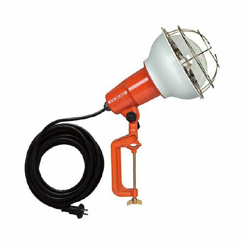 ハタヤ 防雨型作業灯 リフレクターランプ500W 100V電線5m バイス付 RE505(代引き不...