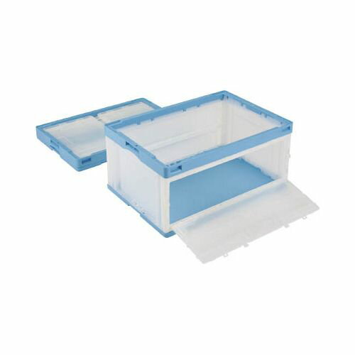 リス 折りたたみコンテナCB-76NRTL 扉付 青 CB76NRTL(代引き不可)【送料無料】