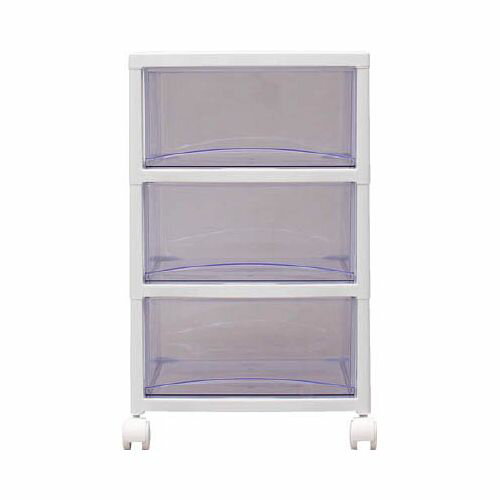 IRIS スーパークリアチェスト ホワイト/クリアブルー 3段タイプ SCE030BL(代引き不可)【送料無料】