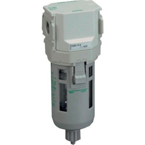 【商品詳細】●空気配管中のダストや水滴を効率的に除去します。●使用するエレメントは、表面が粗く、内部に行く程細かくなるという、独自の化学繊維構造を採用しています。　目詰まりを大幅に解消し、エレメント寿命が大幅UPします。●空気配管中のダスト...