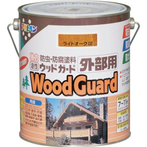 アサヒペン ウッドガード外部用 1.6L ライトオーク 546159(代引不可)【送料無料】